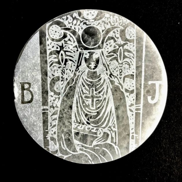 High Priestess Selenite Charging Plate 10cm