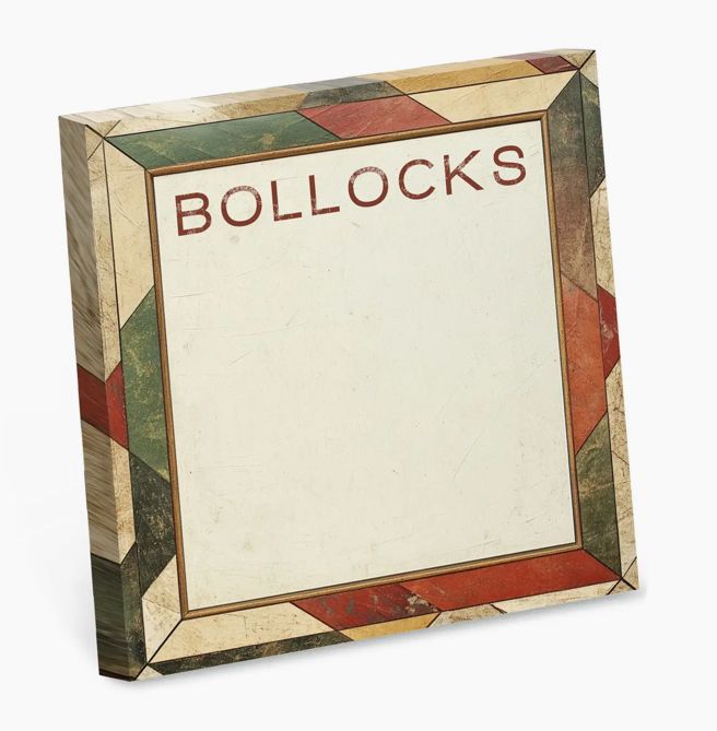 Bollocks Funny Sticky Notepad