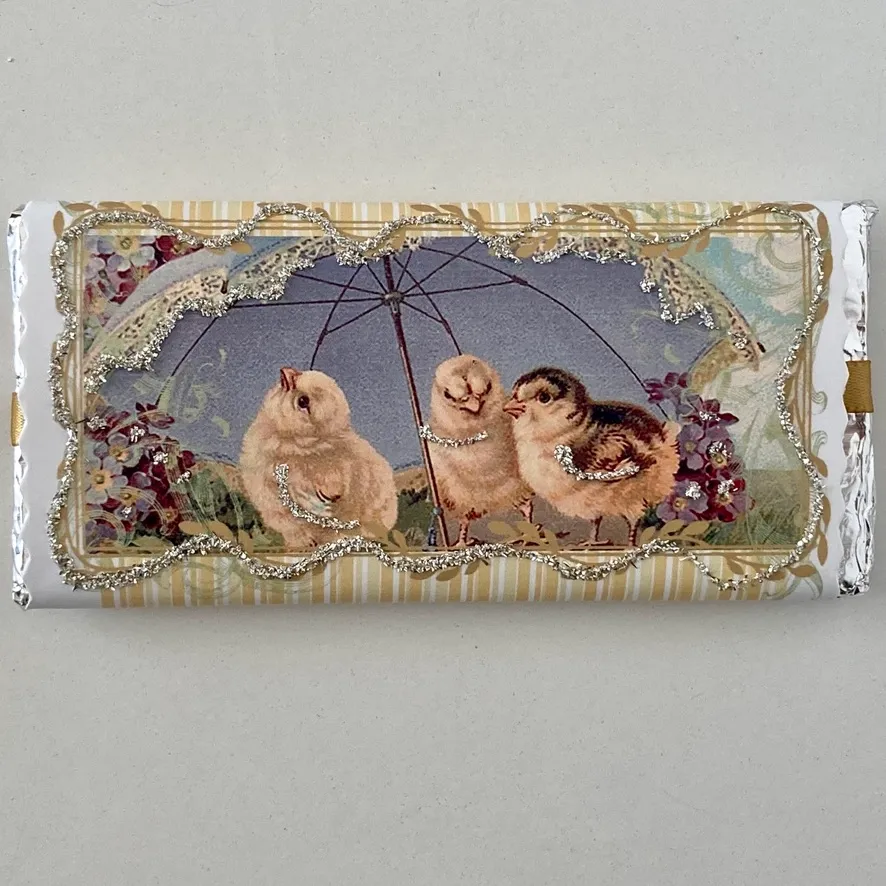 Chicks Under Umbrella Dark Chocolate