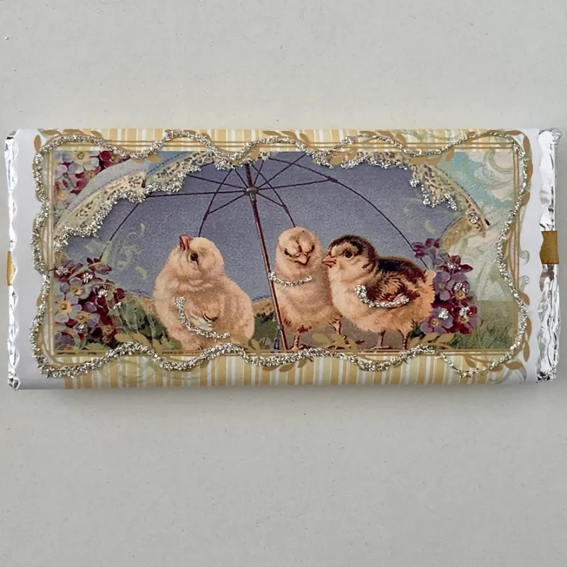 Chicks Under Umbrella Dark Chocolate