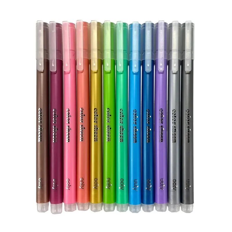 Color Sheen Metallic Gel Pens - Set of 12