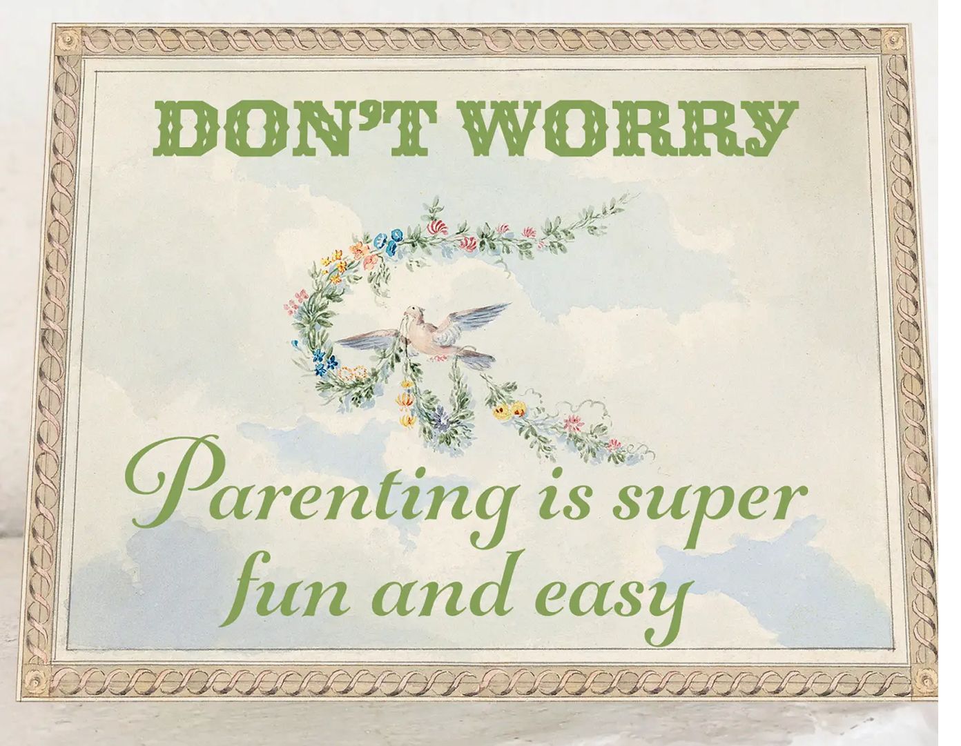 Parenting Is Easy and Fun - Funny Card For New Parents 