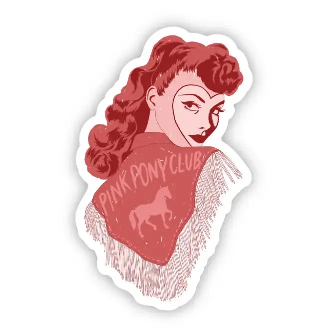 Cowgirl At The Pink Pony Club Midwest Princess Sticker