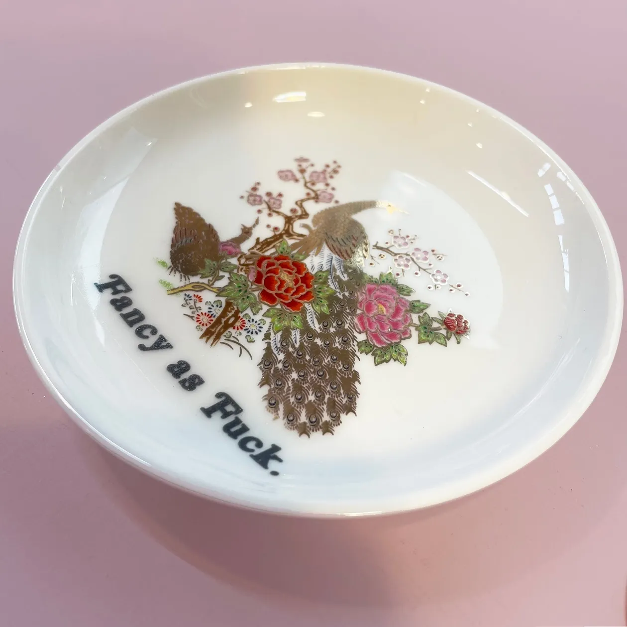 Fancy As Fuck Peacock Trinket Tray 