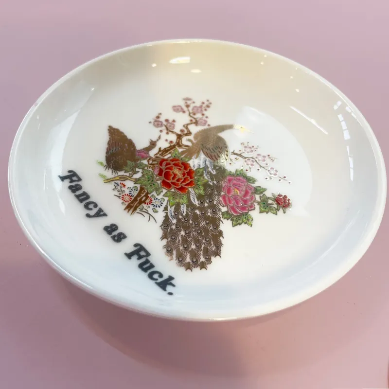 Fancy As Fuck Peacock Trinket Tray 