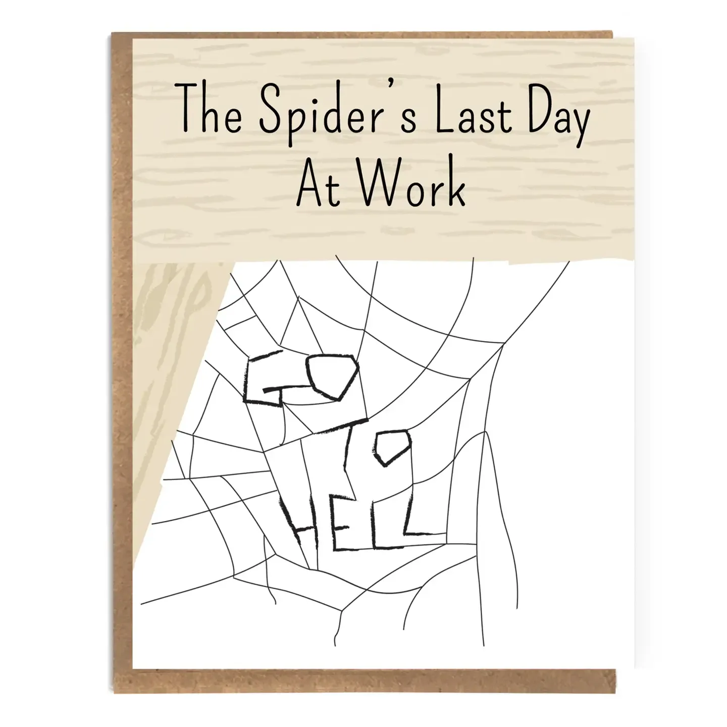 Spider’s Last Day At Work Funny Goodbye Card