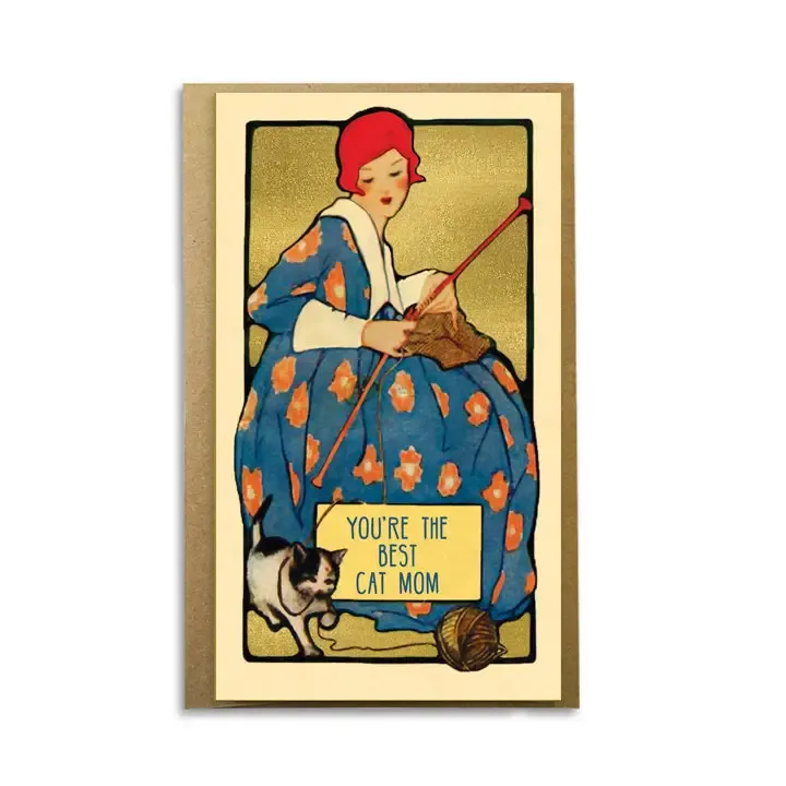 You’re The Best Cat Mom Cute Card For Cat Lover’s 