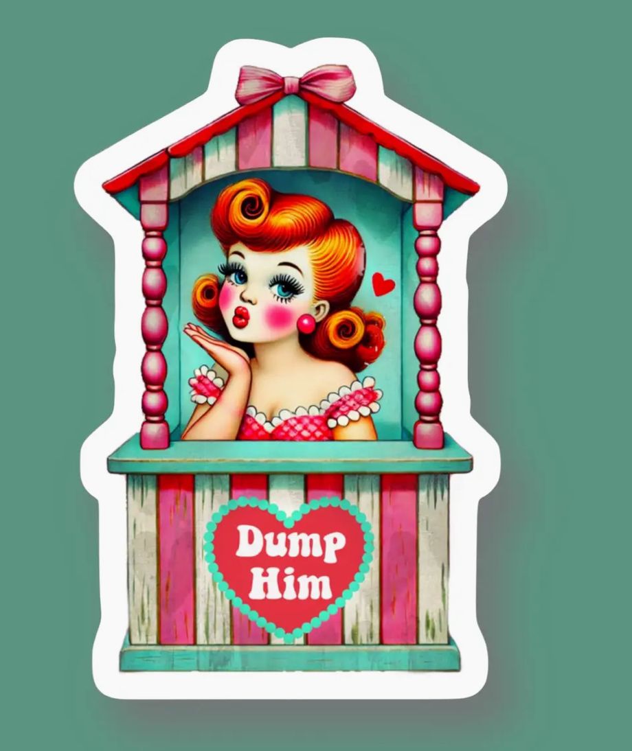 Dump Him Vintage Sticker 