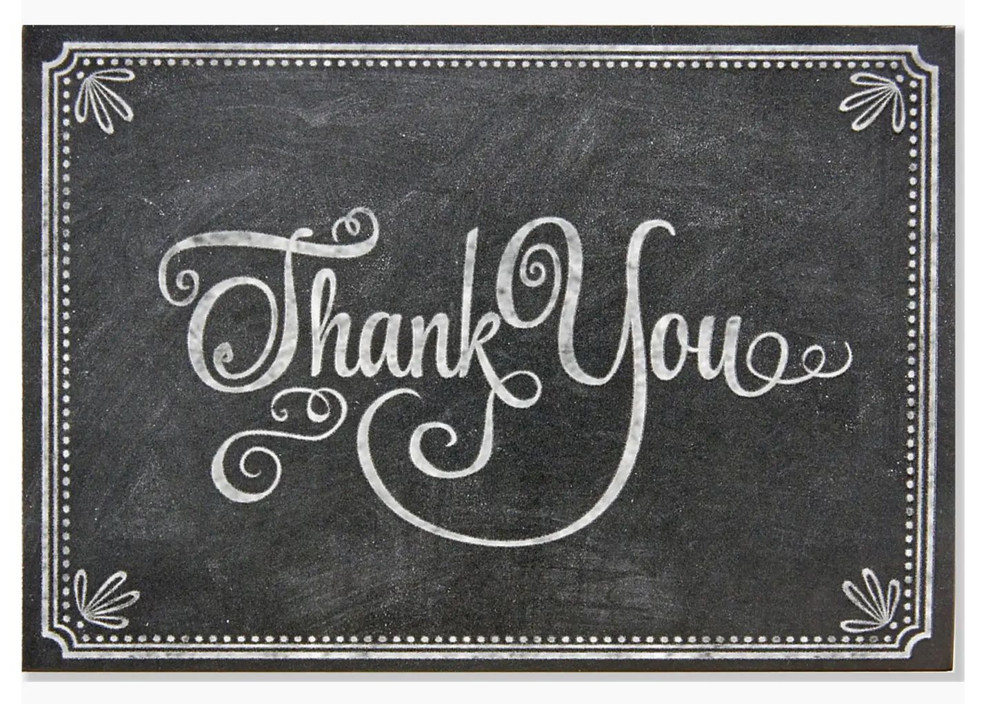 Thank You Notes Chalkboard Design 14 cards