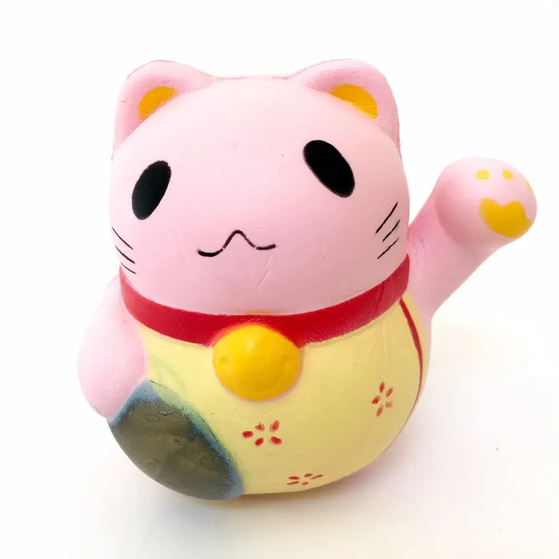 Pink Maneki Cat Squishy