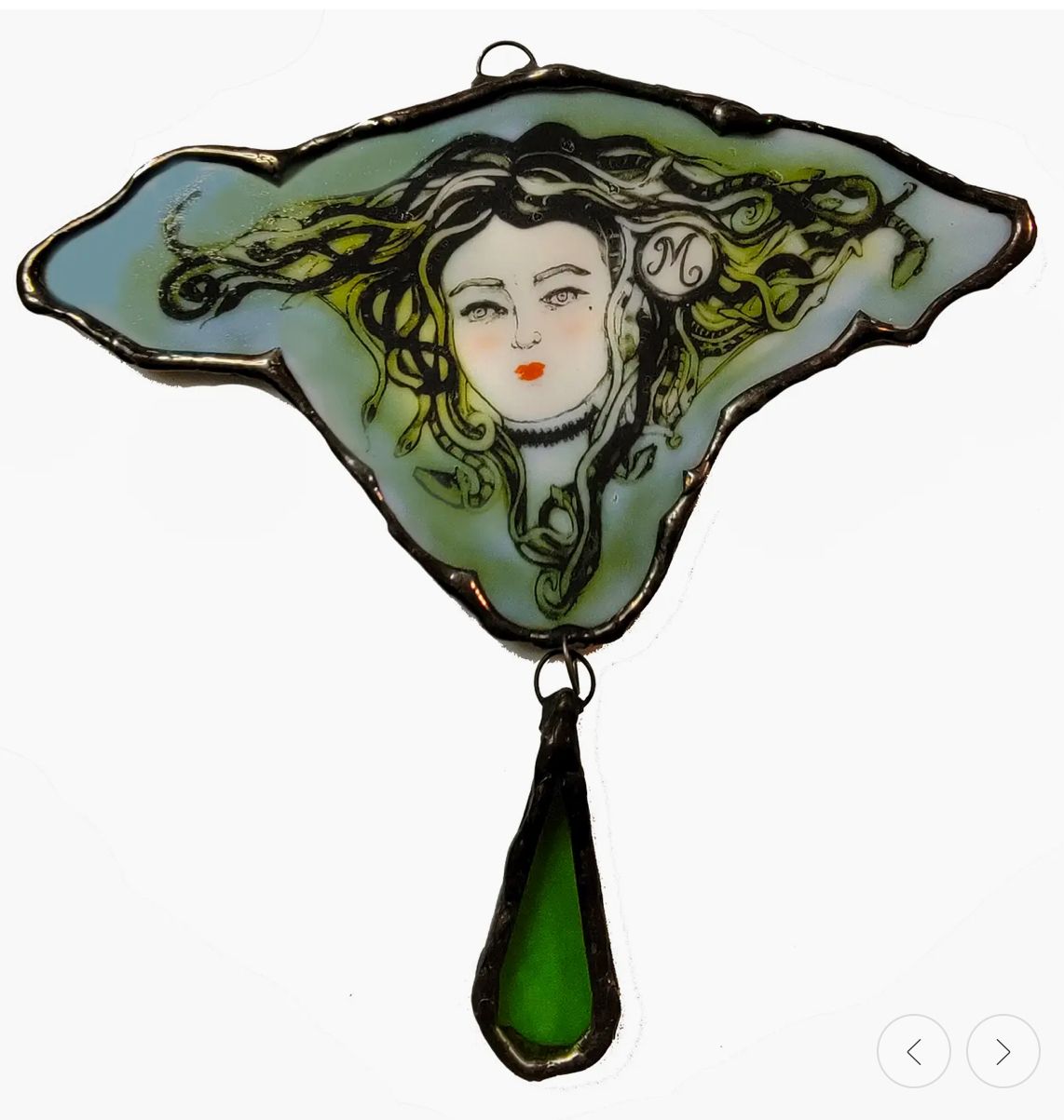 Medusa Ornament Greek Glass Artb