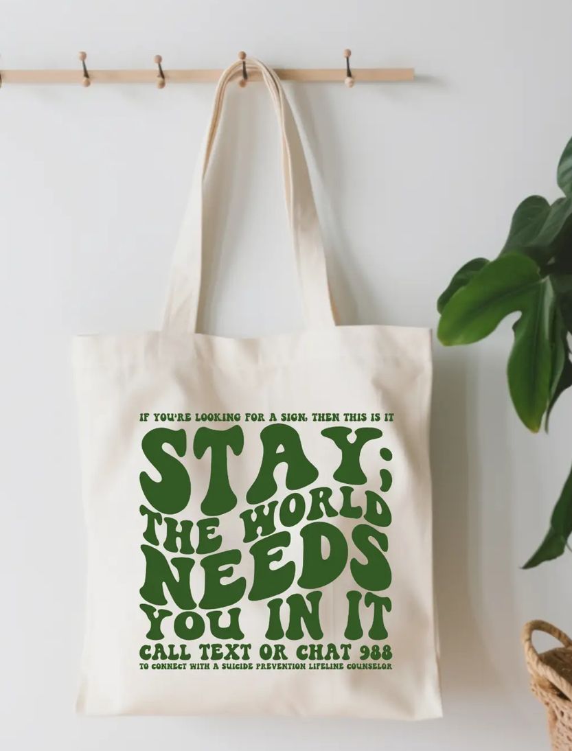 Stay 988 Suicide Tote