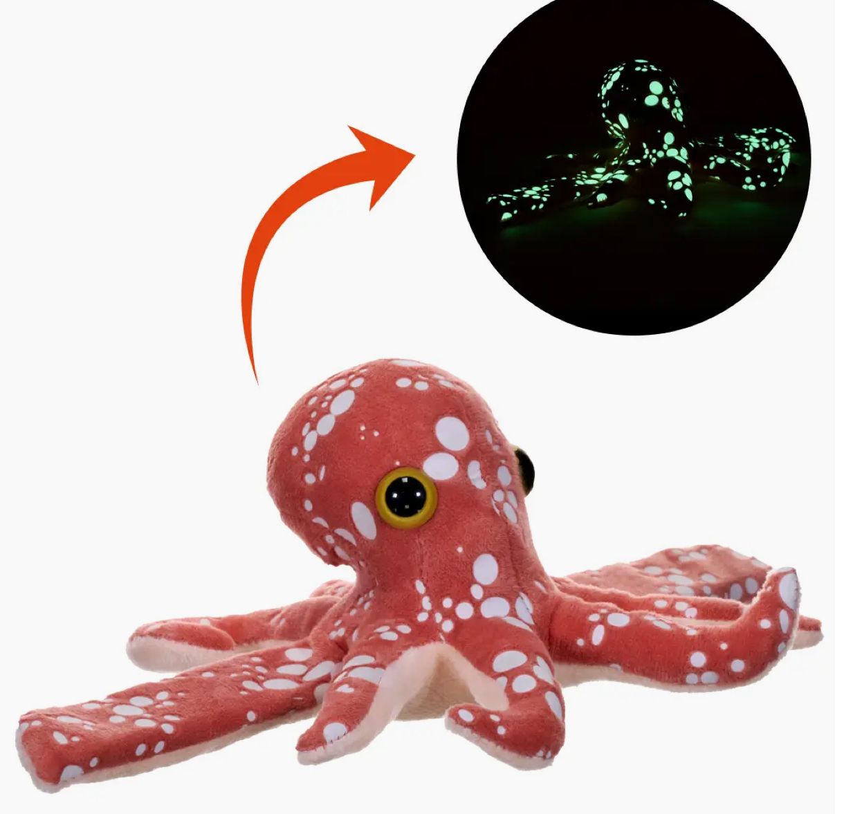 Red Spotted Octopus Stuffed Animal 