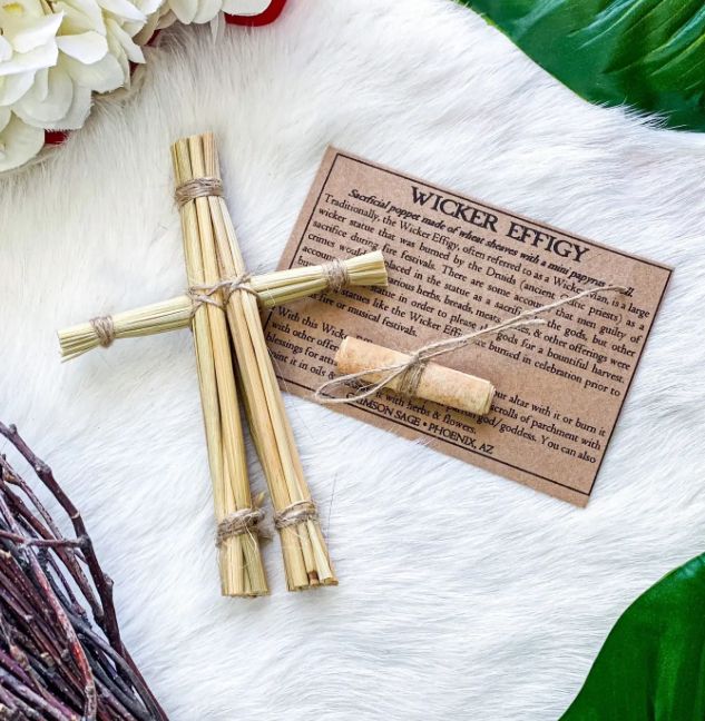 Wicker Effigy- Wheat Straw Doll For Fire Ritual