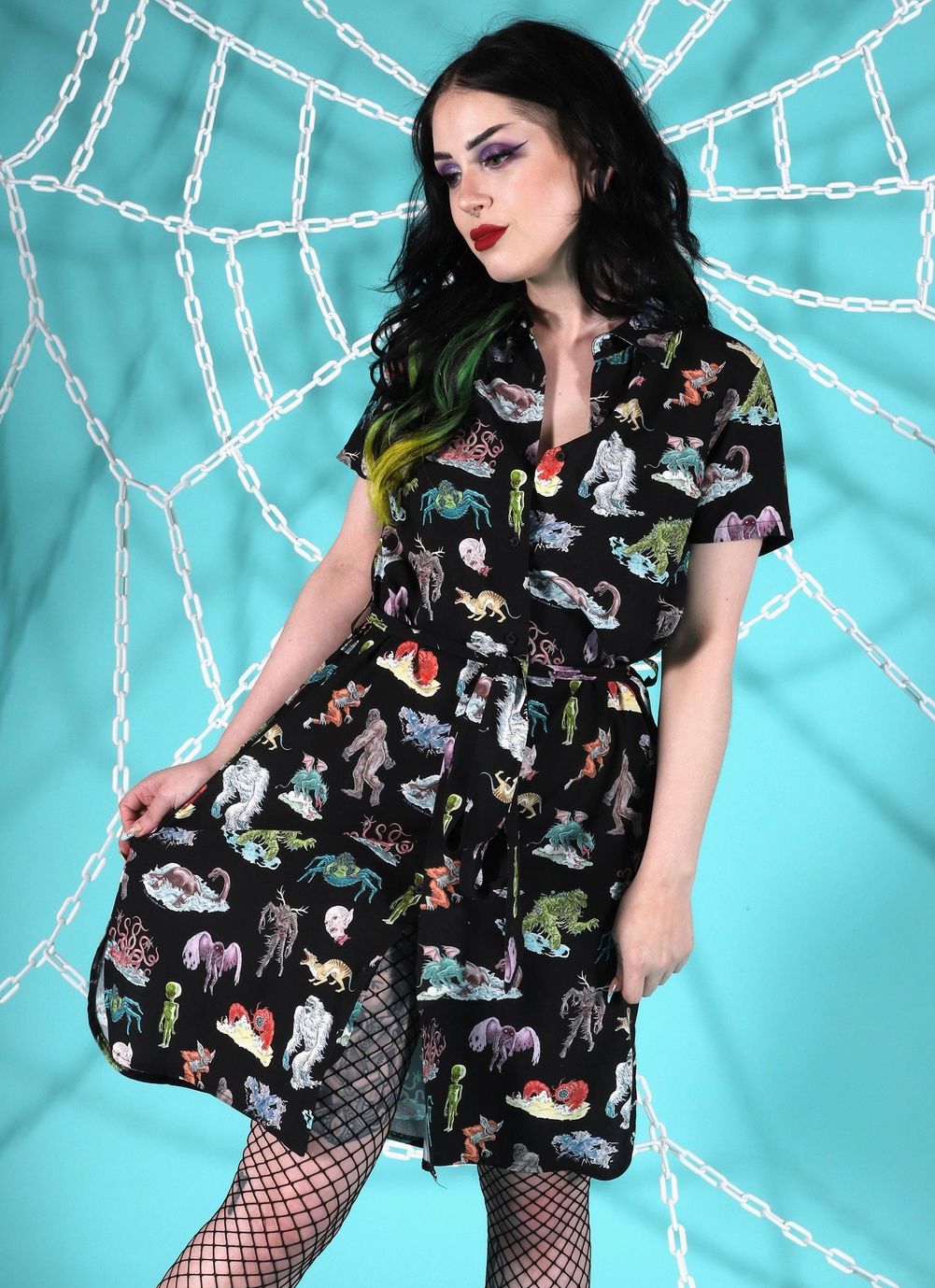 Cryptids Rayon Dress