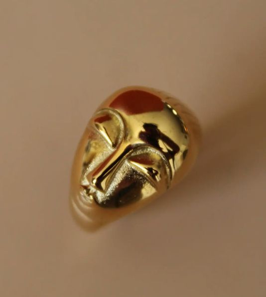 Moonveil Gold Ring