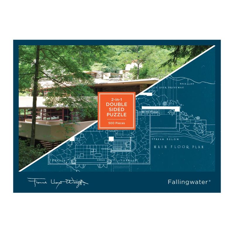 2-In-1 Double Sided Puzzle 500 Pieces Frank Lloyd Wright 