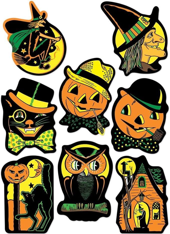 Beistle Halloween Cut Outs Witch, Pumpkin &amp; Owl
