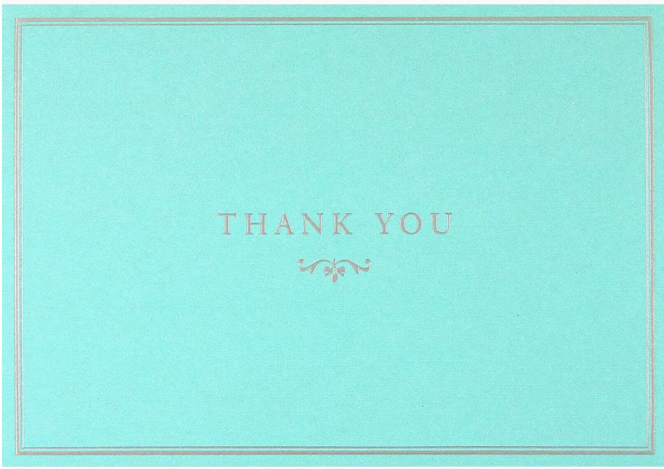 Blue Elegance Thank You Cards