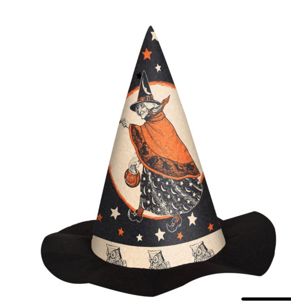 Vintage Felt Witch Halloween Hat