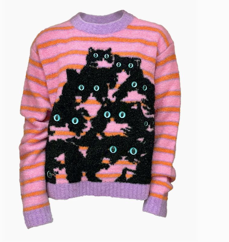 Striped Kitty Sweater
