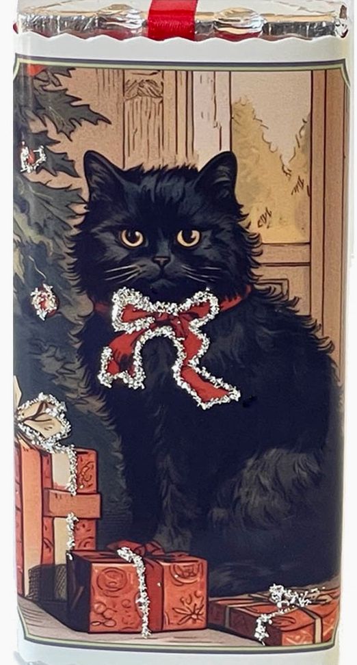 Black Christmas Tree Cat Belgian Milk Choc Bar