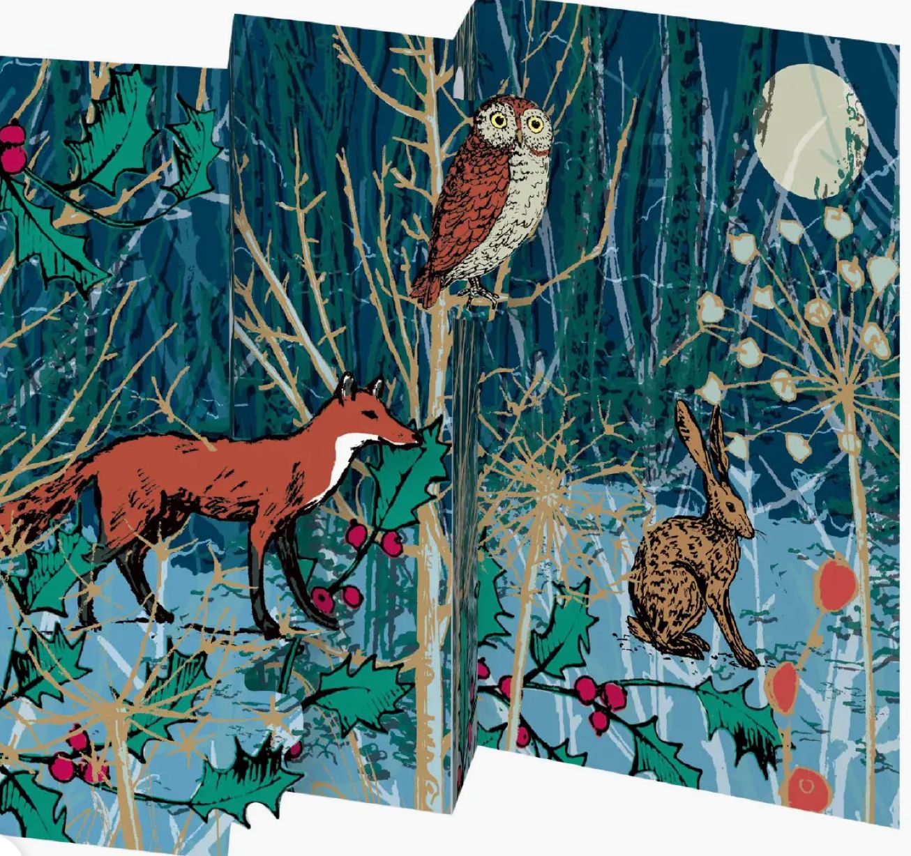 Winter's Tale Fox Tri-Fold Card Pack