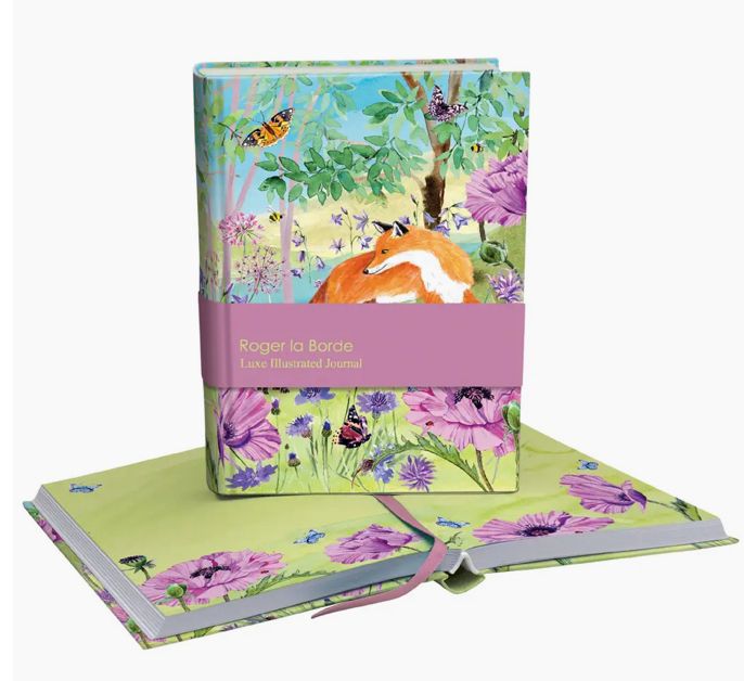 Fox Luxe Illustrated Journal With Purple Ribbon Bookmark