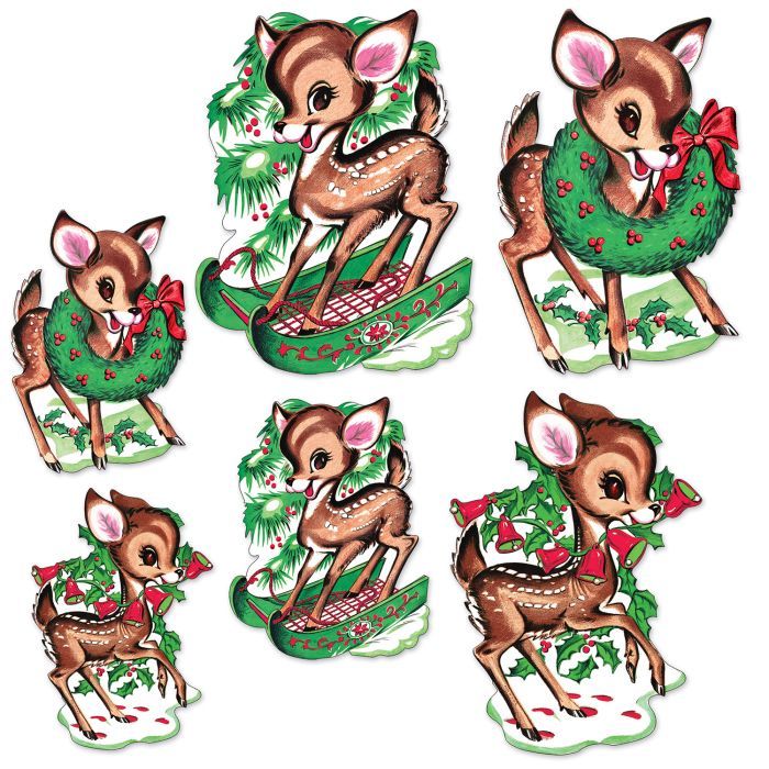 Beistle Reindeer Cutouts ( 6 Pieces) 