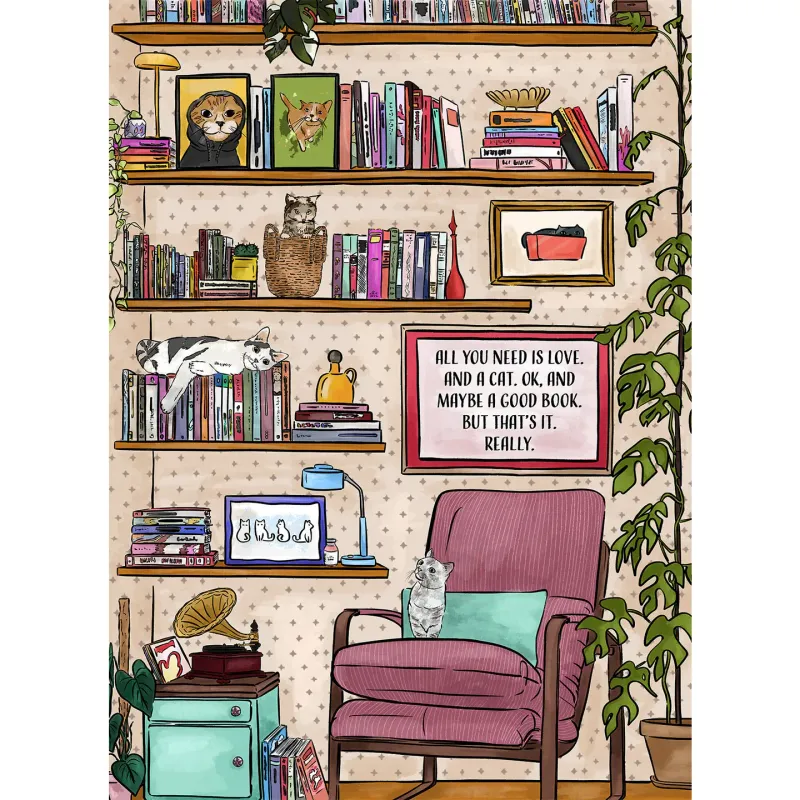 All You Need Is Love And A Cat And A Book Puzzle