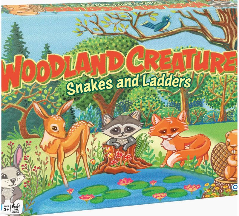 Woodland Creatures Snakes and Ladders Board Game