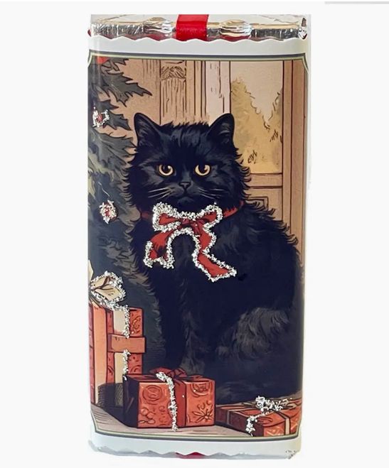 Black Christmas Cat Milk Chocolate Bar