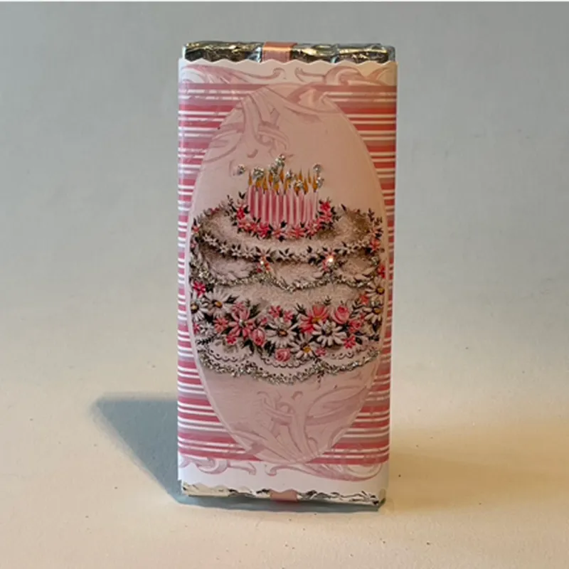 Pink Cake W/ Candles Milk Chocolate Bar
