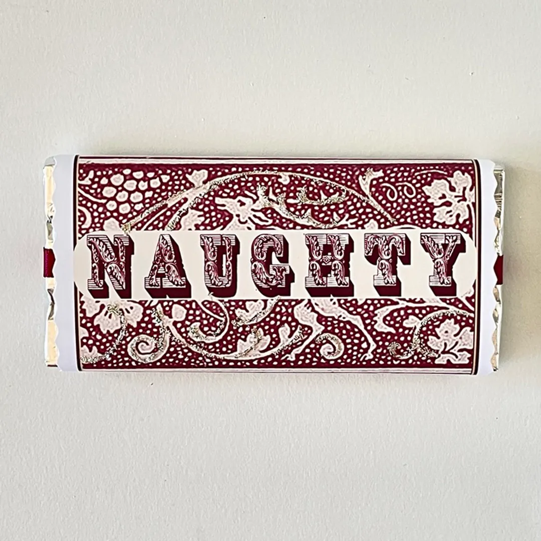 Naughty Dark Chocolate Bar Burgundy