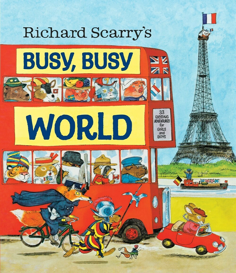 Richard Scarry Busy World Large Tote Bag