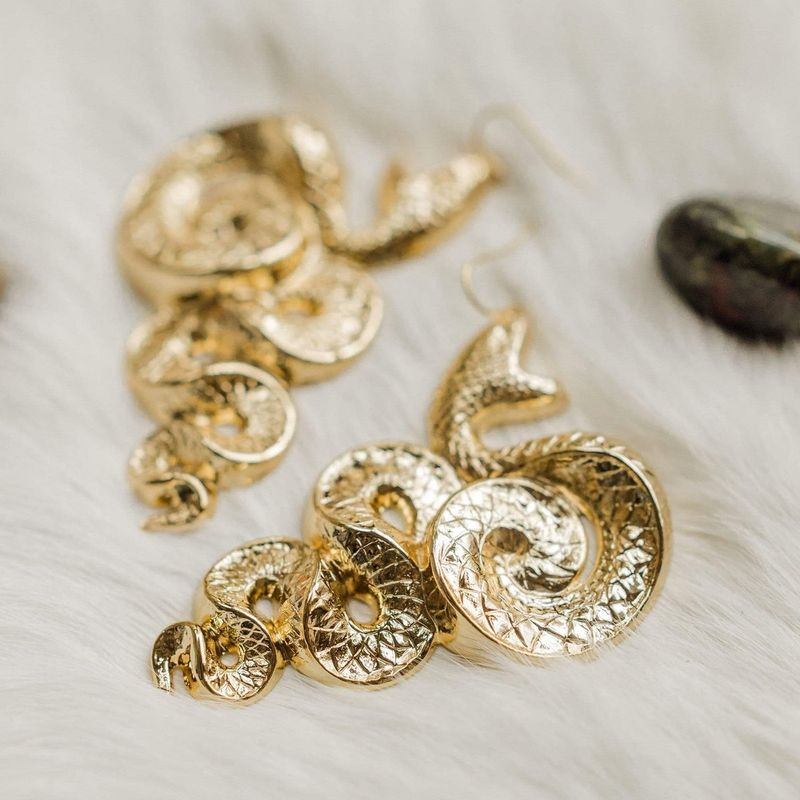 Golden Slither Earrings