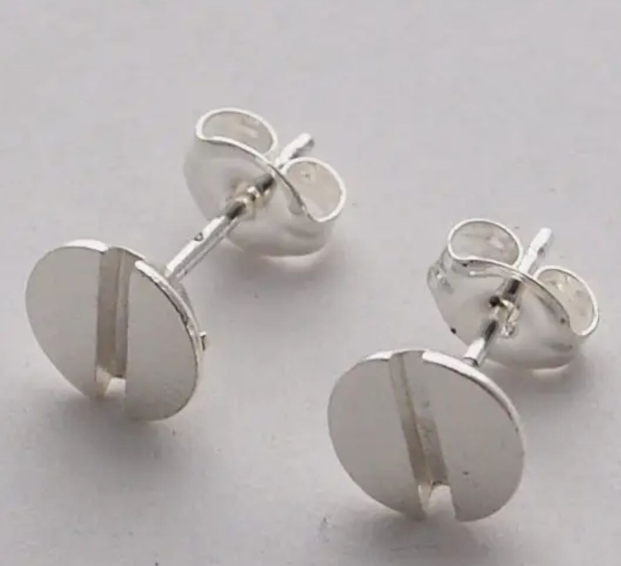Hardware Flathead Screw Stud Earrings
