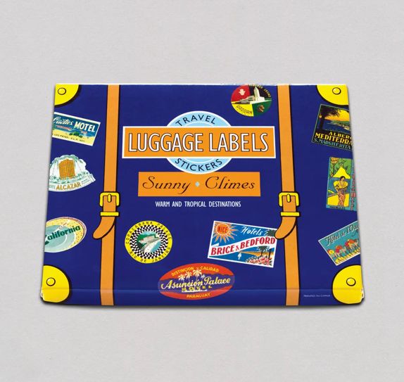 Sunny Climes Travel Label Sticker Box
