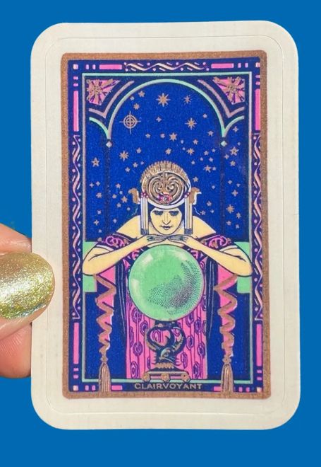 Clairvoyant Crystal Ball Stickekr