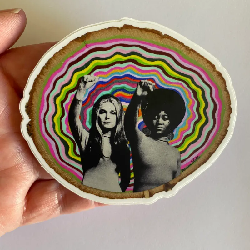 Gloria Steinem &amp; Dorothy Pit an Hughes Sticker