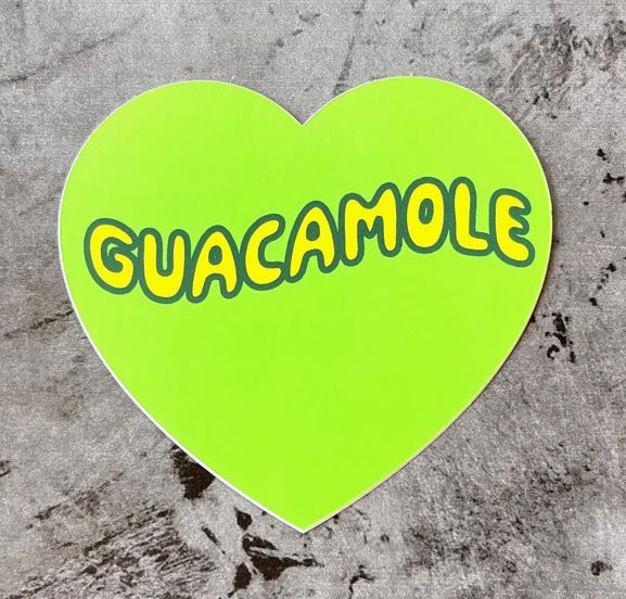 Guacamole Heart Sticker