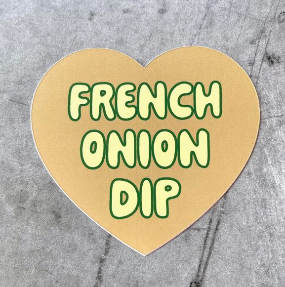 French Onion Dip Heart Sticker