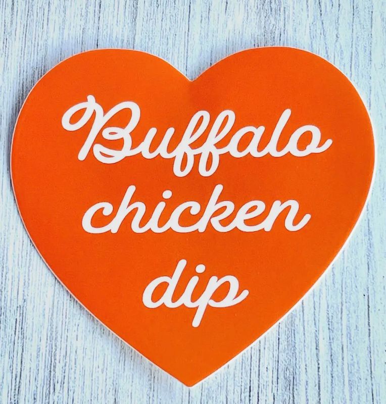 Buffalo Chicken Dip Heart Sticker