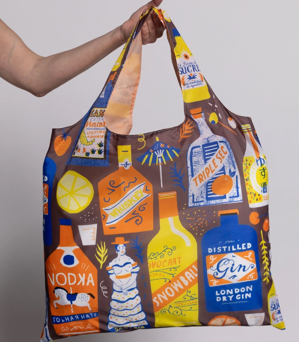 Cocktails Art Sack Reusable Tote