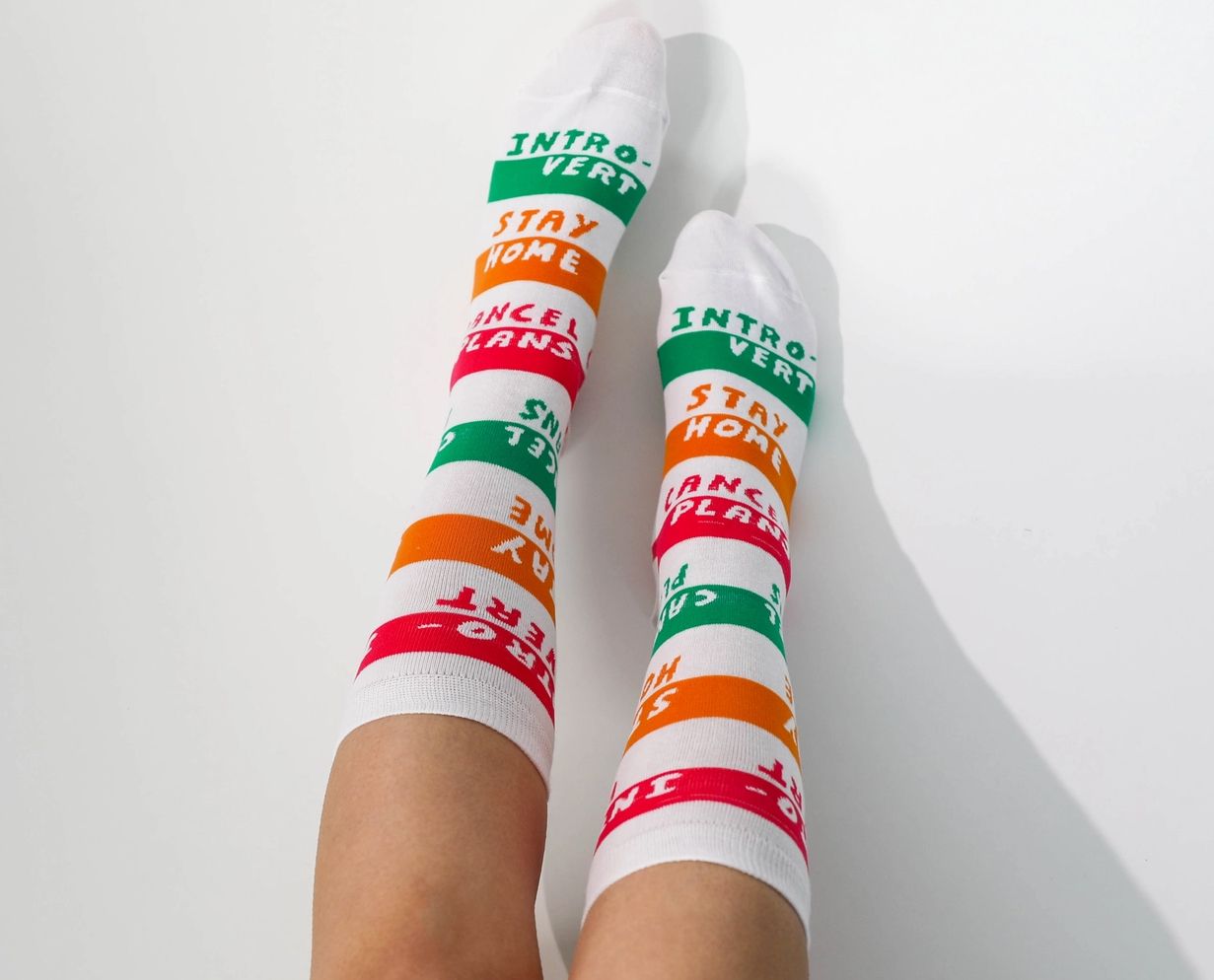 Introvert Socks Women Crew Socks 