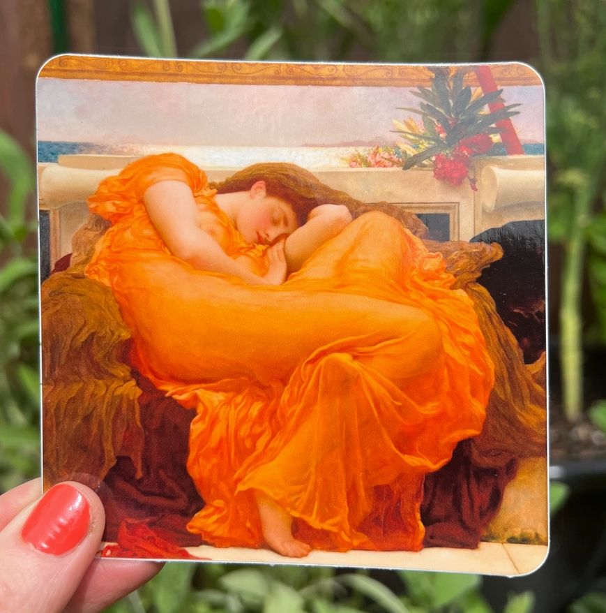Flaming June Sticker 4” 
