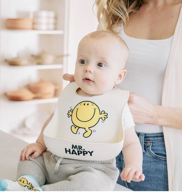 Silicone Bib: Mr. Happy