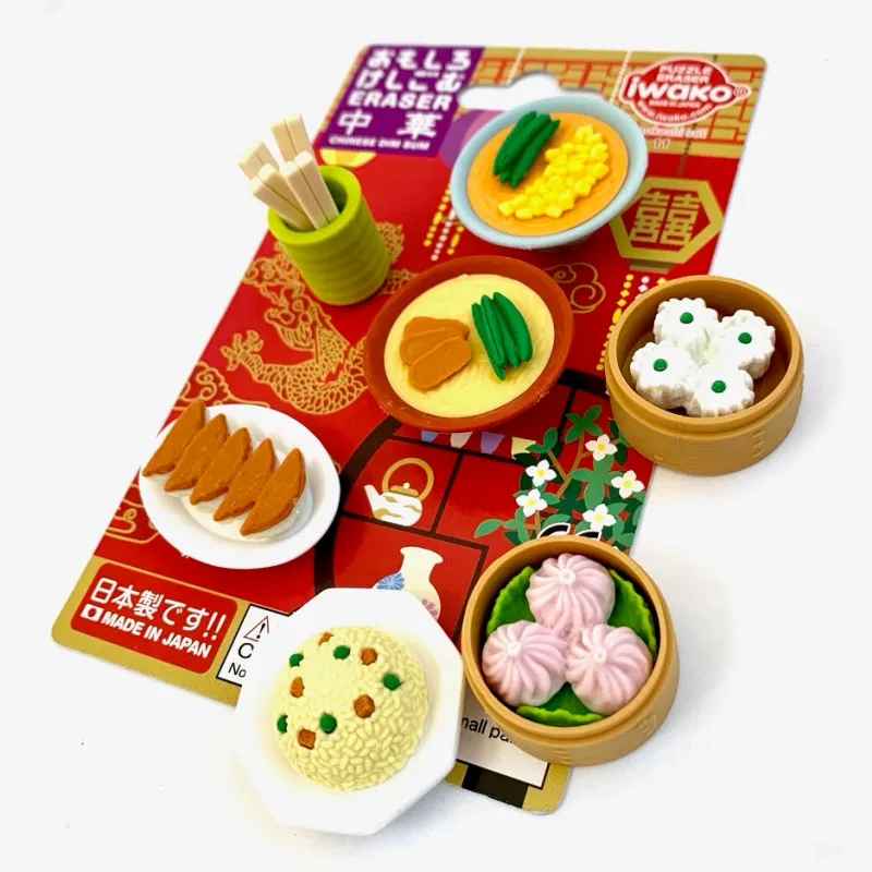 Iwako Chinese Foods Eraser Card