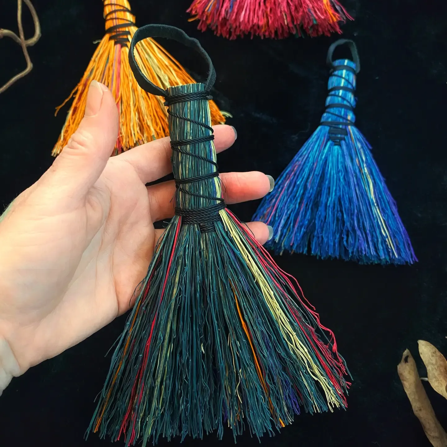 Hand-Dyed Altar Broom - Black