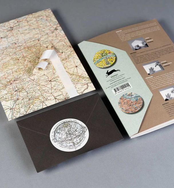 Historical Maps Label Stickers &amp; Tape Book-250 stickers!